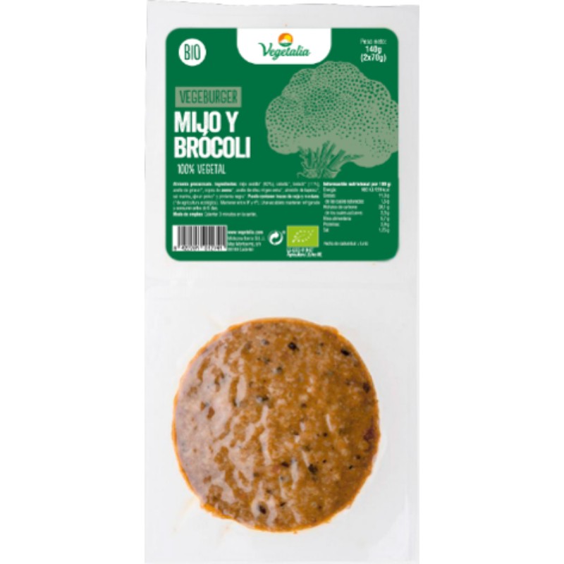 VEGEBURGUER MIJO Y BRÓCOLI 140G VEGETALIA