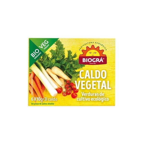 CALDO VEGETAL CUBITOS 6 x 10G BIOGRA