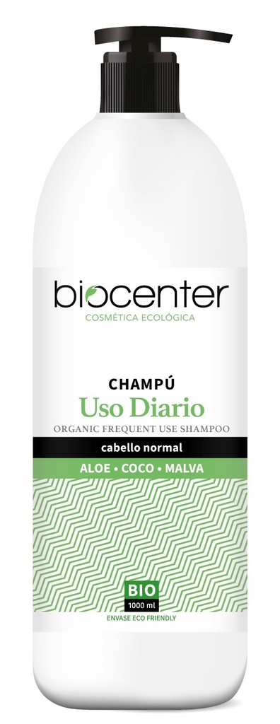 CHAMPÚ USO DIARIO ALOE COCO Y MALVA 1L BIOCENTER