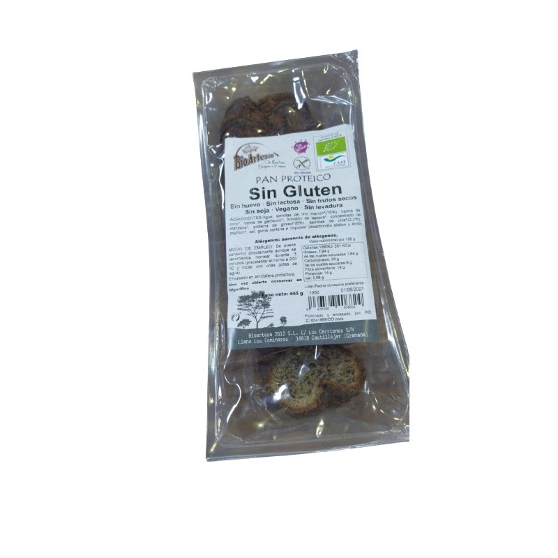 PAN ENVASADO PROTEICO 445G BIOARTESA