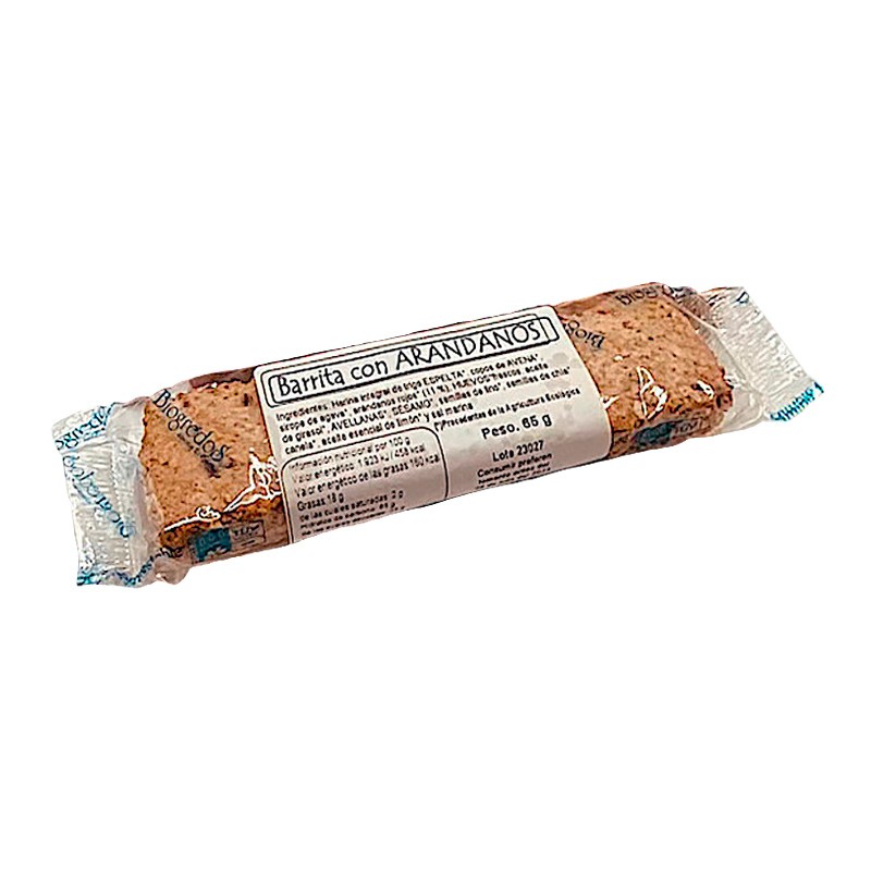 BARRITA CON ARÁNDANOS 65G BIOGREDOS