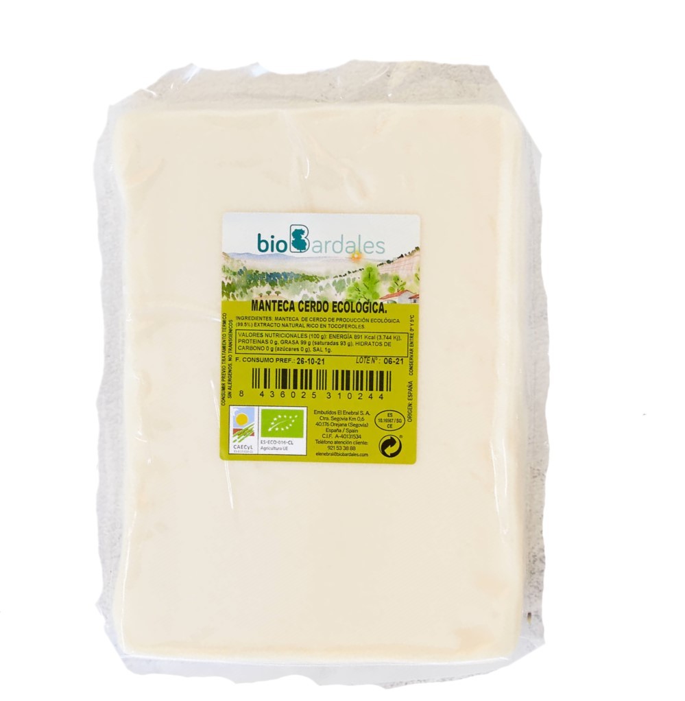 MANTECA DE CERDO 500G BIOBARDALES