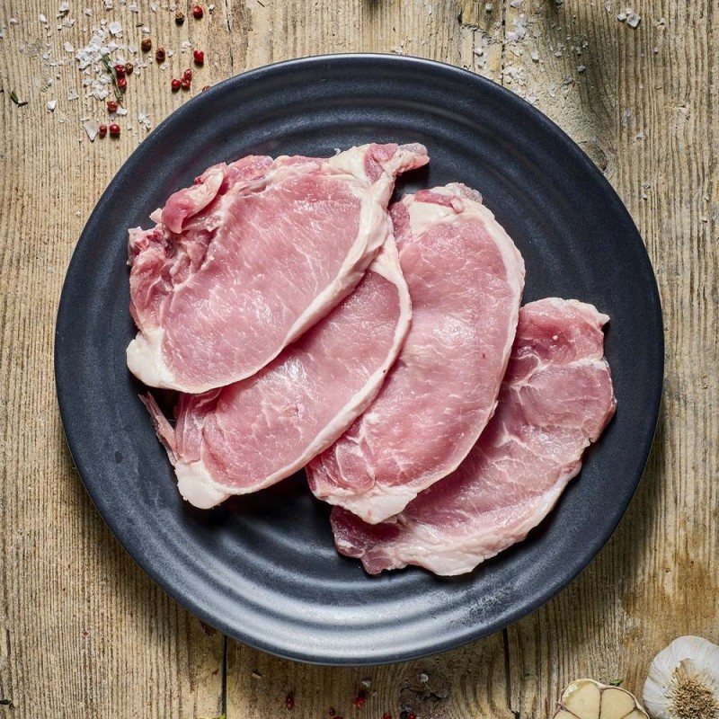 CHULETAS DE LOMO DE CERDO 500G BIOBARDALES