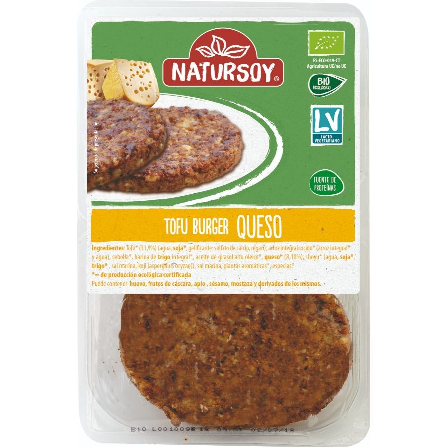 BURGER DE TOFU Y QUESO 160G NATURSOY