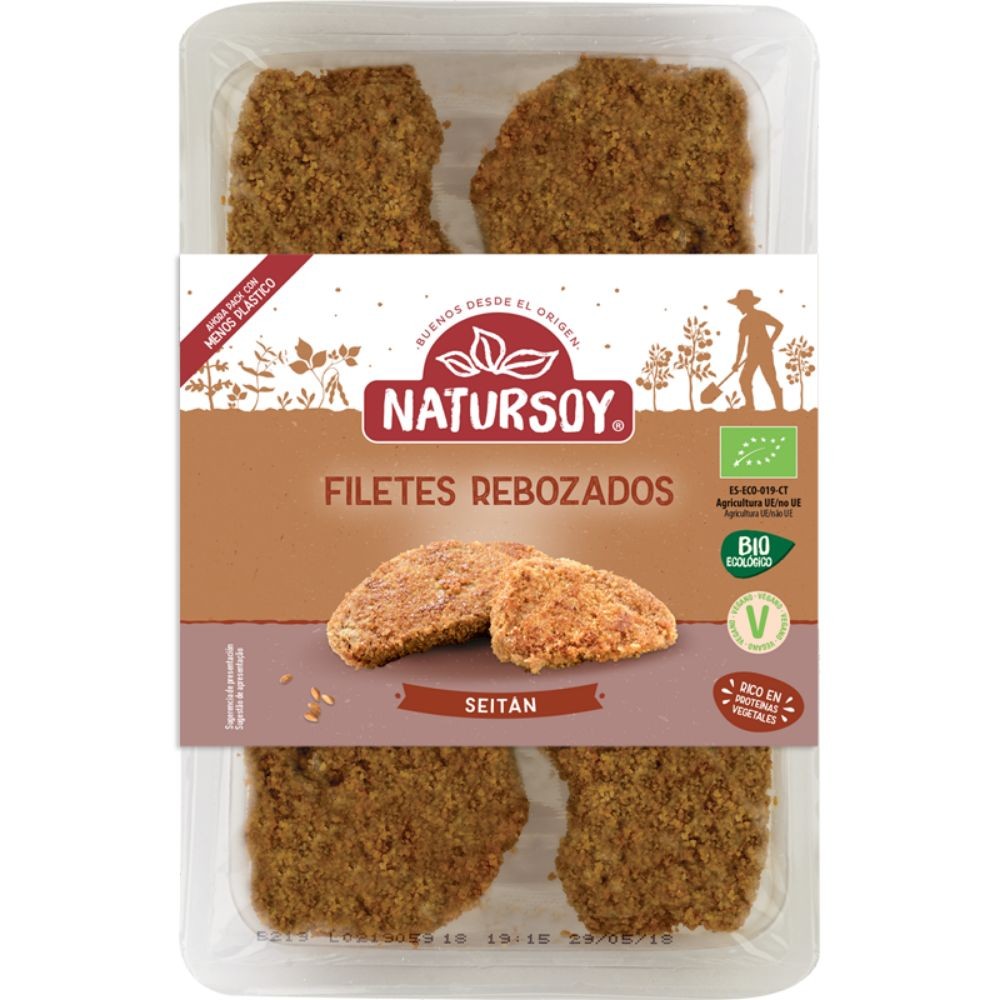 SEITÁN REBOZADO FILETES 180G NATURSOY