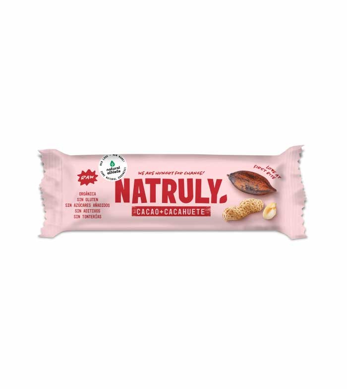 BARRITA DE CACAO Y CACAHUETE BIO 40G NATRULY