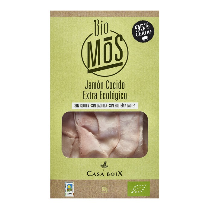 JAMÓN COCIDO ECOLÓGICO 80G BIO MOS