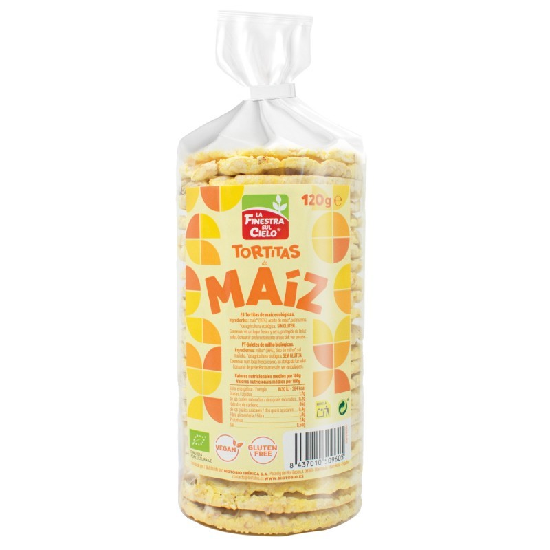 TORTITAS MAÍZ SIN GLUTEN 120G FINESTRA