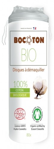 DISCOS DESMAQUILLANTES ALGODÓN BIO 80UD BOCOTON