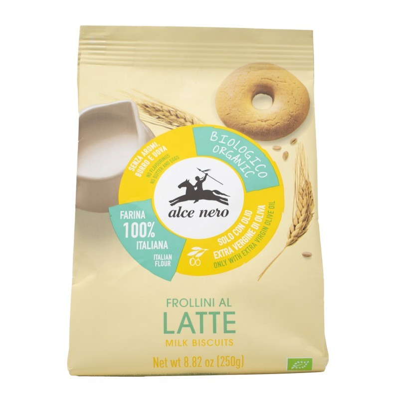 GALLETAS DE TRIGO CON LECHE 250G ALCE NERO