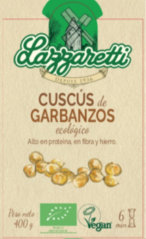 COUS COUS GARBANZO 400G LAZZARETTI