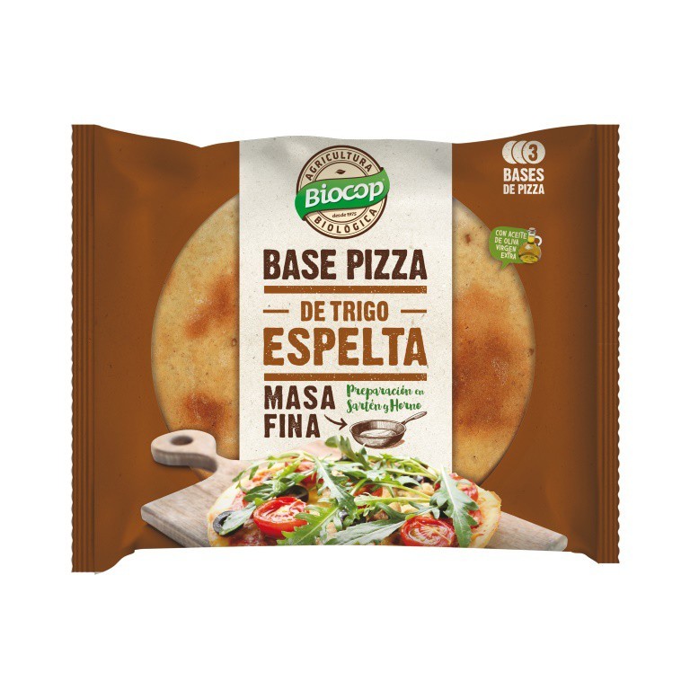 BASE PIZZA MASA FINA ESPELTA 390G BIOCOP