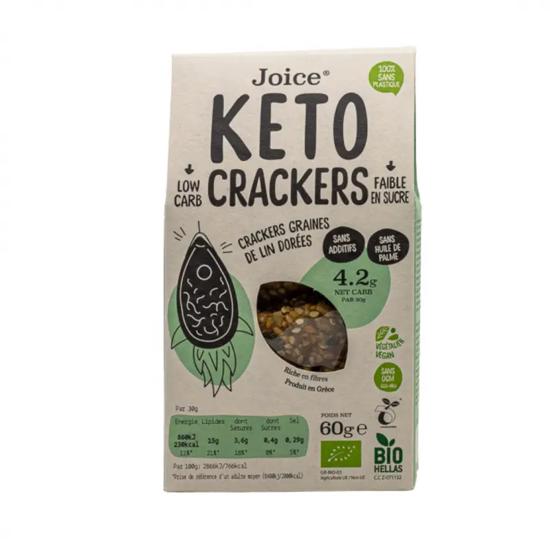 KETO CRACKERS SEMILLAS DE LINO 60G JOICE