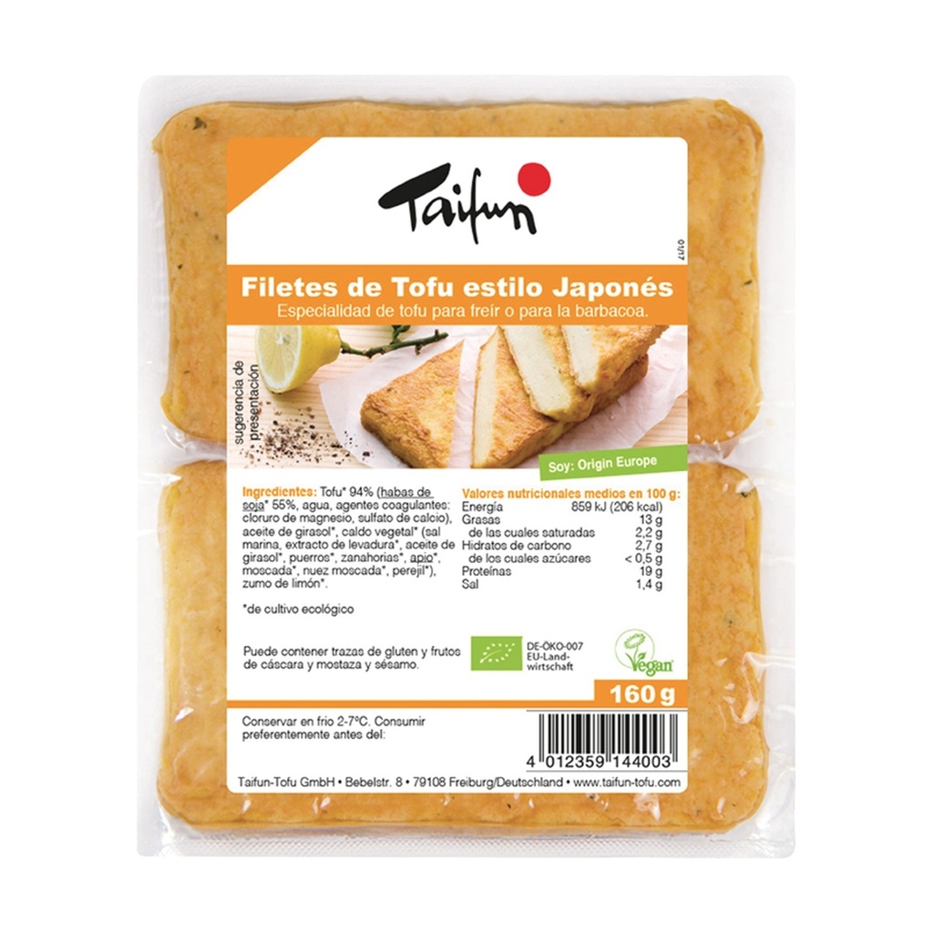 FILETES TOFU JAPONES 160G  TAIFUN