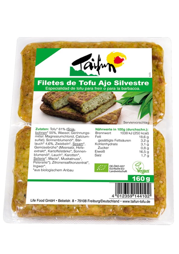 FILETES TOFU AJO SILVESTRE  160G TAIFUN