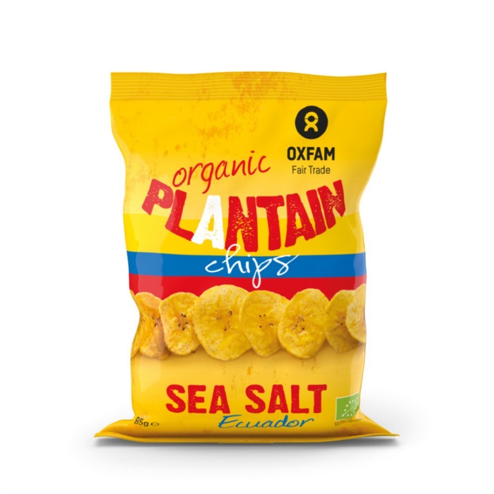 CHIPS DE PLATANO CON SAL 85G OXFAM