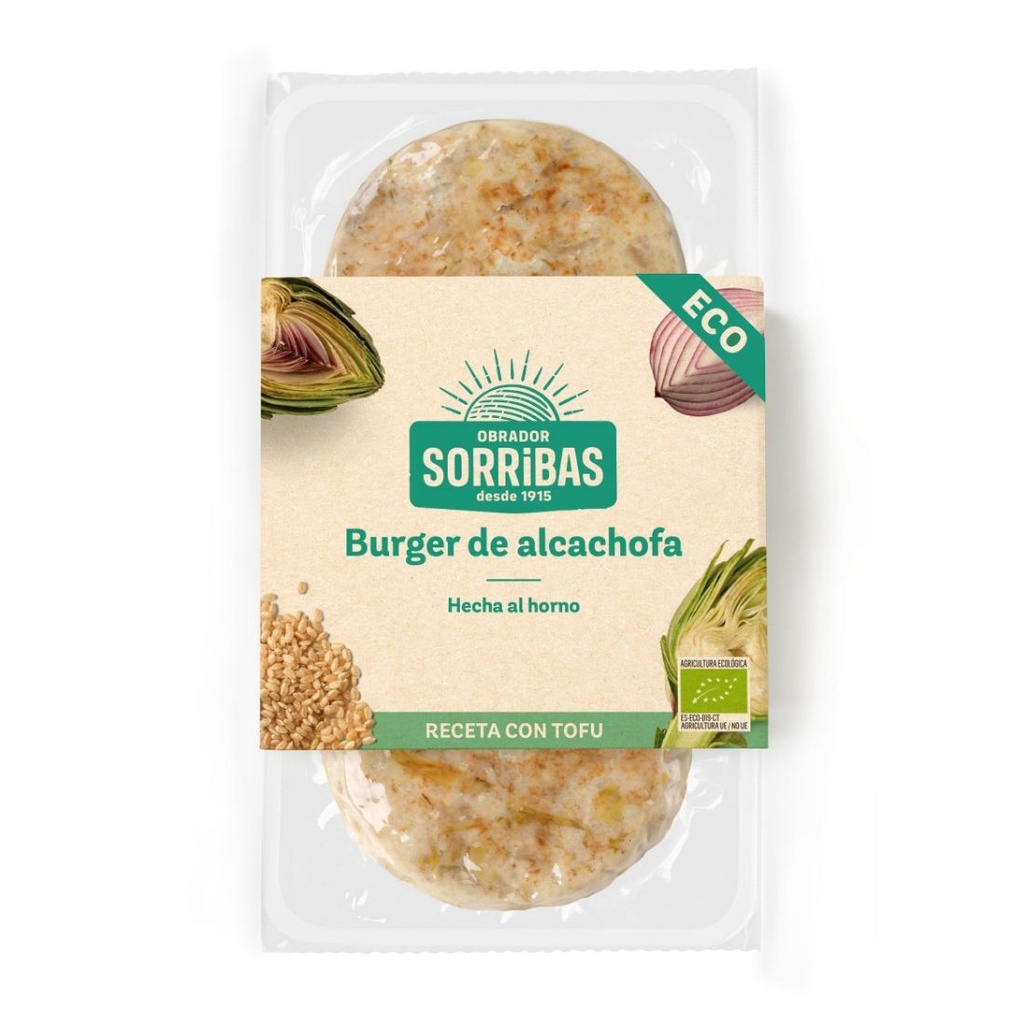 BURGUER ALCACHOFA 160G OBRADOR SORRIBAS