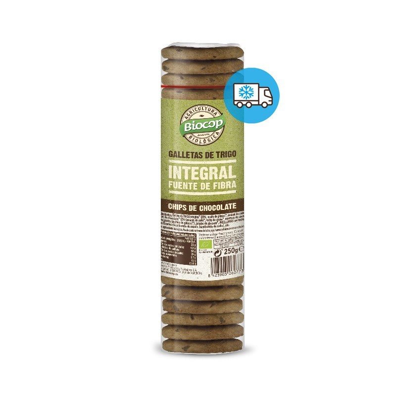 GALLETA INTEGRAL CHIPS CHOCOLATE 250G BIOCOP