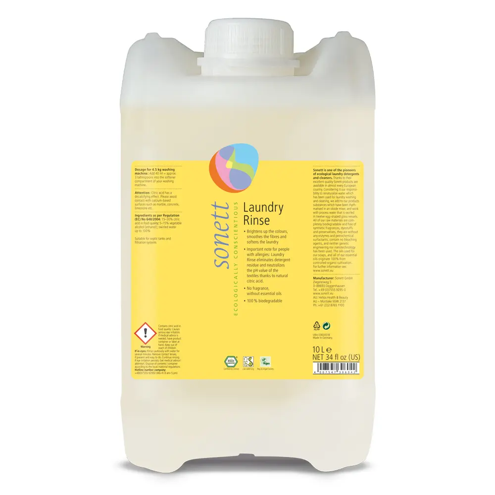 SUAVIZANTE-ENJUAGUE ROPA 10L SONETT (GRANEL)