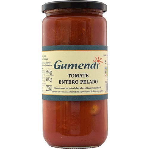 TOMATE ENTERO PELADO 660G GUMENDI