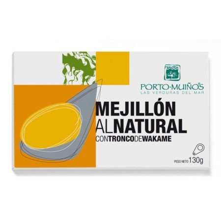 MEJILLONES AL NATURAL CON WAKAME 125G PORTO MUIÑOS