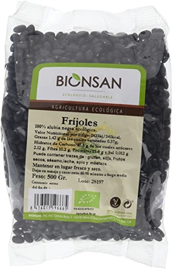 FRIJOLES ALUBIAS NEGRAS 500G BIONSAN