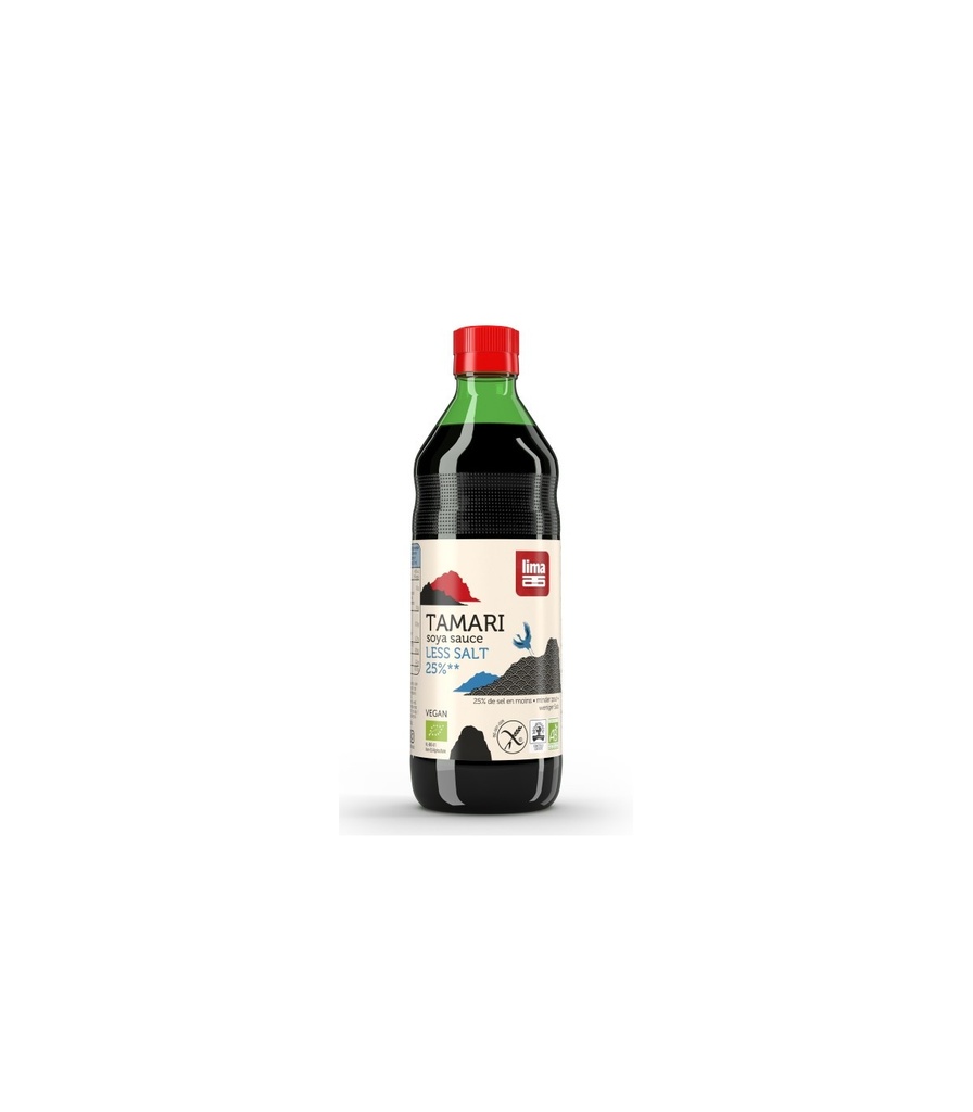 SALSA SOJA TAMARI 25% MENOS SAL 500ML LIMA