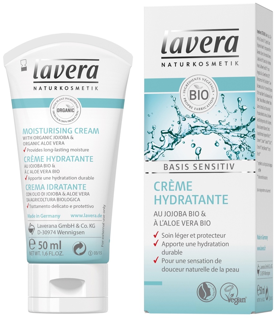 CREMA DÍA HIDRATANTE BASIS SENSITIV 50ML LAVERA