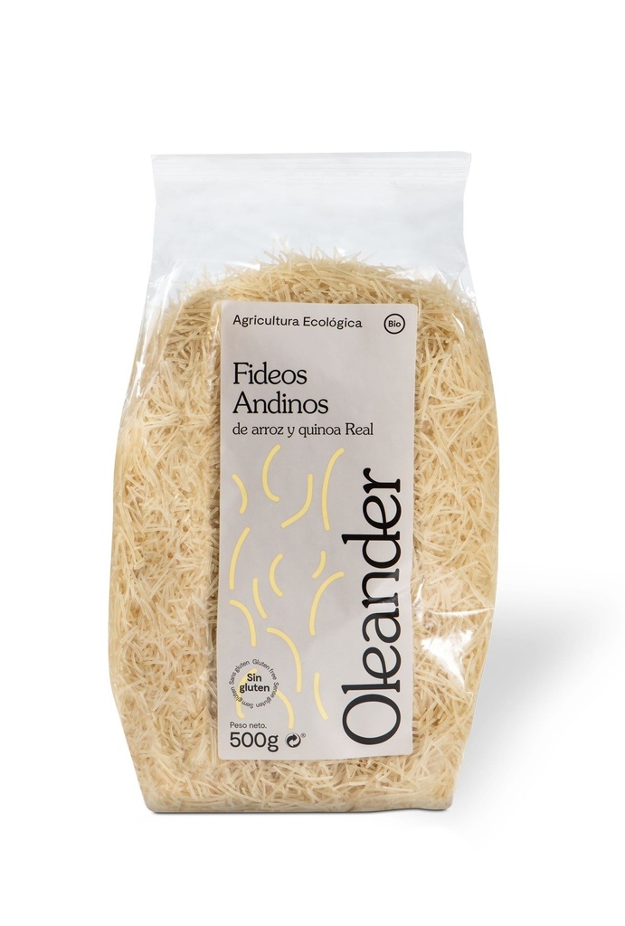 FIDEOS ANDINOS ARROZ Y QUINOA 500G OLEANDER