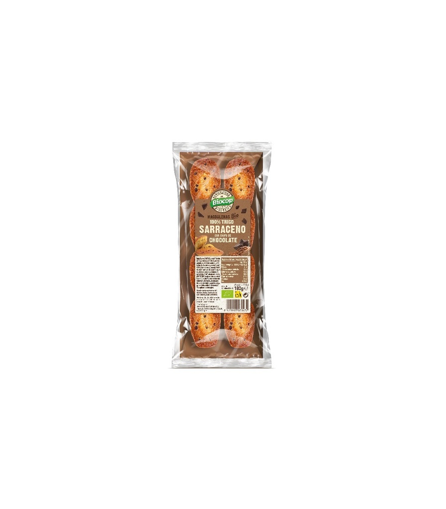 MAGDALENAS TRIGO SARRACENO CHIPS CHOCO 180G BIOCOP