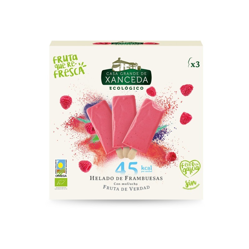 HELADO BOMBON FRAMBUESA 3X85ML CASA XANCEDA