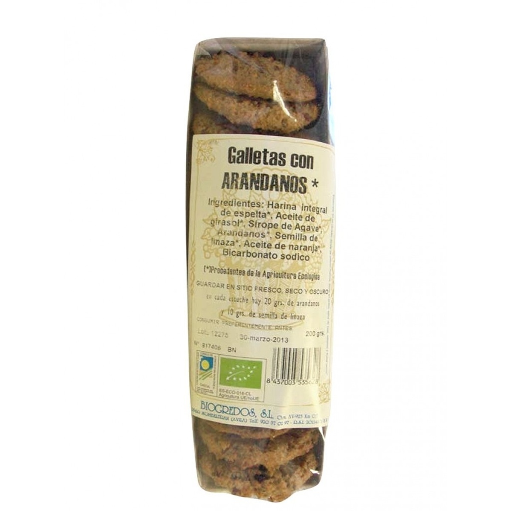GALLETAS ARÁNDANOS 200G BIOGREDOS