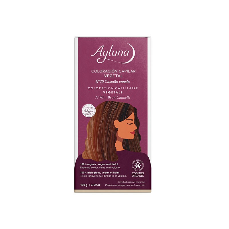 COLORANTE VEGETAL 70 CASTAÑO CANELA 100G AYLUNA