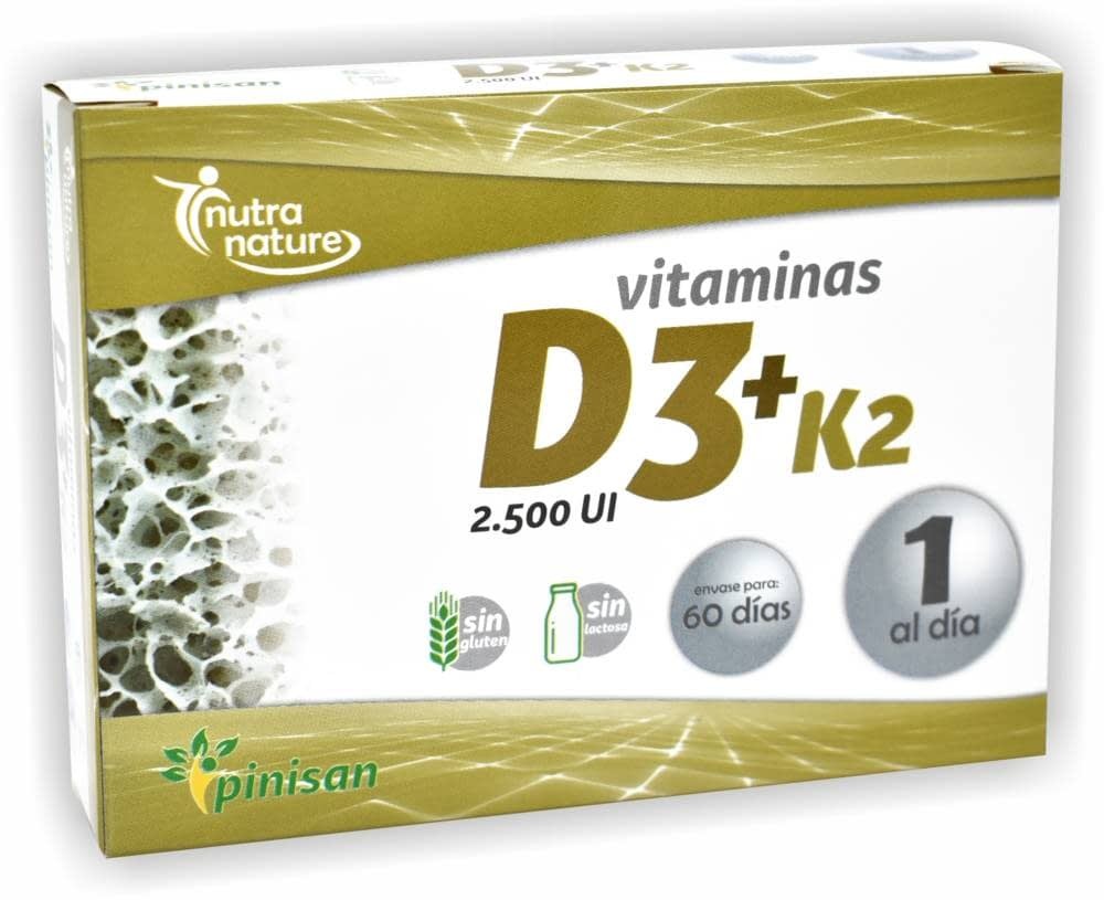 VITAMINAS D3+K2 2500UI 60CAP PINISAN