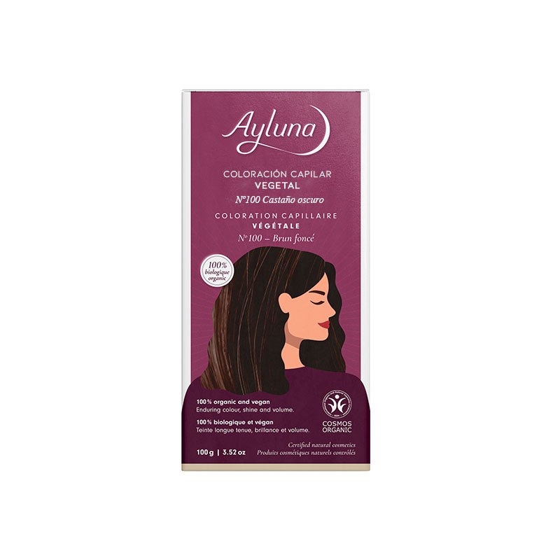 COLORANTE VEGETAL 100 CASTAÑO OSCURO 100G AYLUNA