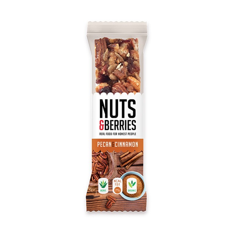 BARRITA NUECES CANELA 40G NUTS BERRIES