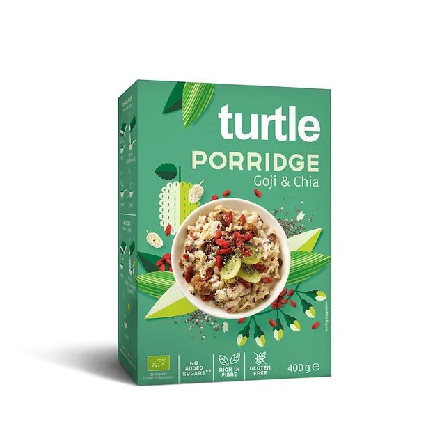 PORRIDGE DE AVENA Y MUESLI CON GOJI Y CHÍA 400G TURTLE