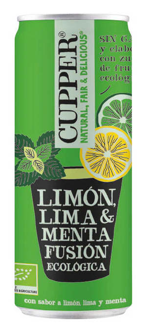BEBIDA DE MENTA LIMÓN Y LIMA 250 ML CUPPER