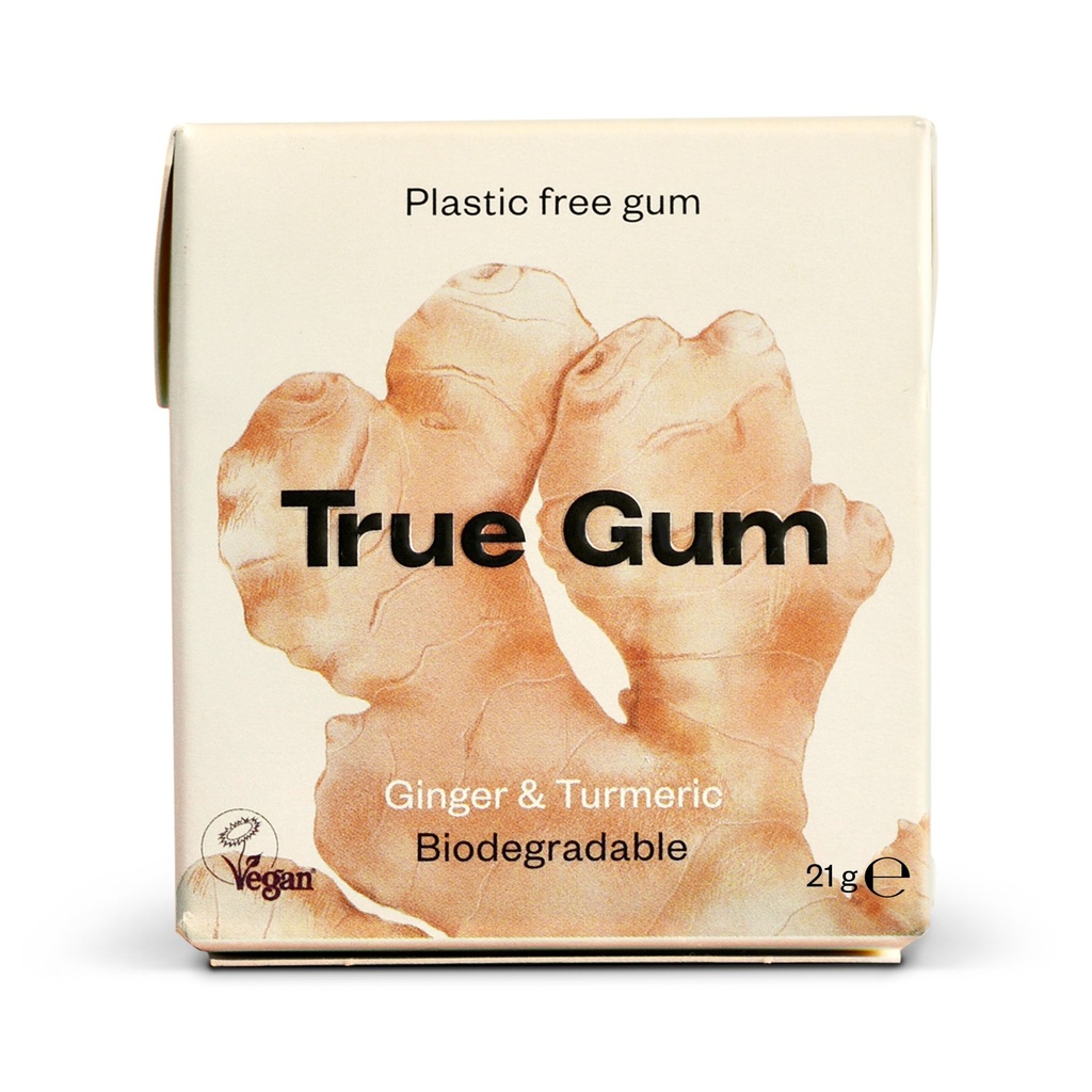 CHICLE DE JENGIBRE Y CURCUMA 21G TRUE GUM