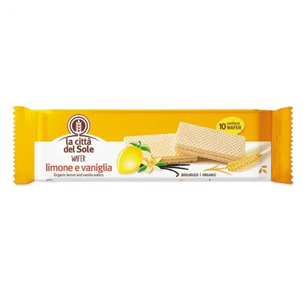 WAFER DE LIMON Y VAINILLA 125G CITTA DEL SOLE