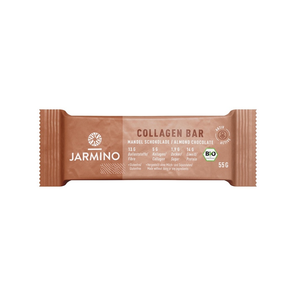BARRITA DE COLÁGENO Y PROTEICA DE ALMENDRA Y CACAO 55G JARMINO