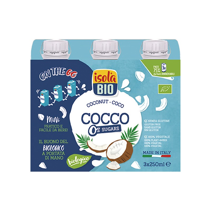 PACK BEBIDA DE COCO 3x250ML ISOLA BIO