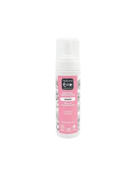 ESPUMA LIMPIADORA ROSA SUAVE Y CALÉNDULA 200ML NATURABIO