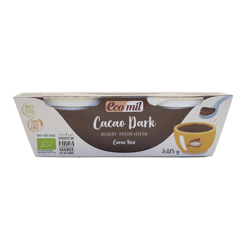 POSTRE CACAO DARK 2x125G ECOMIL