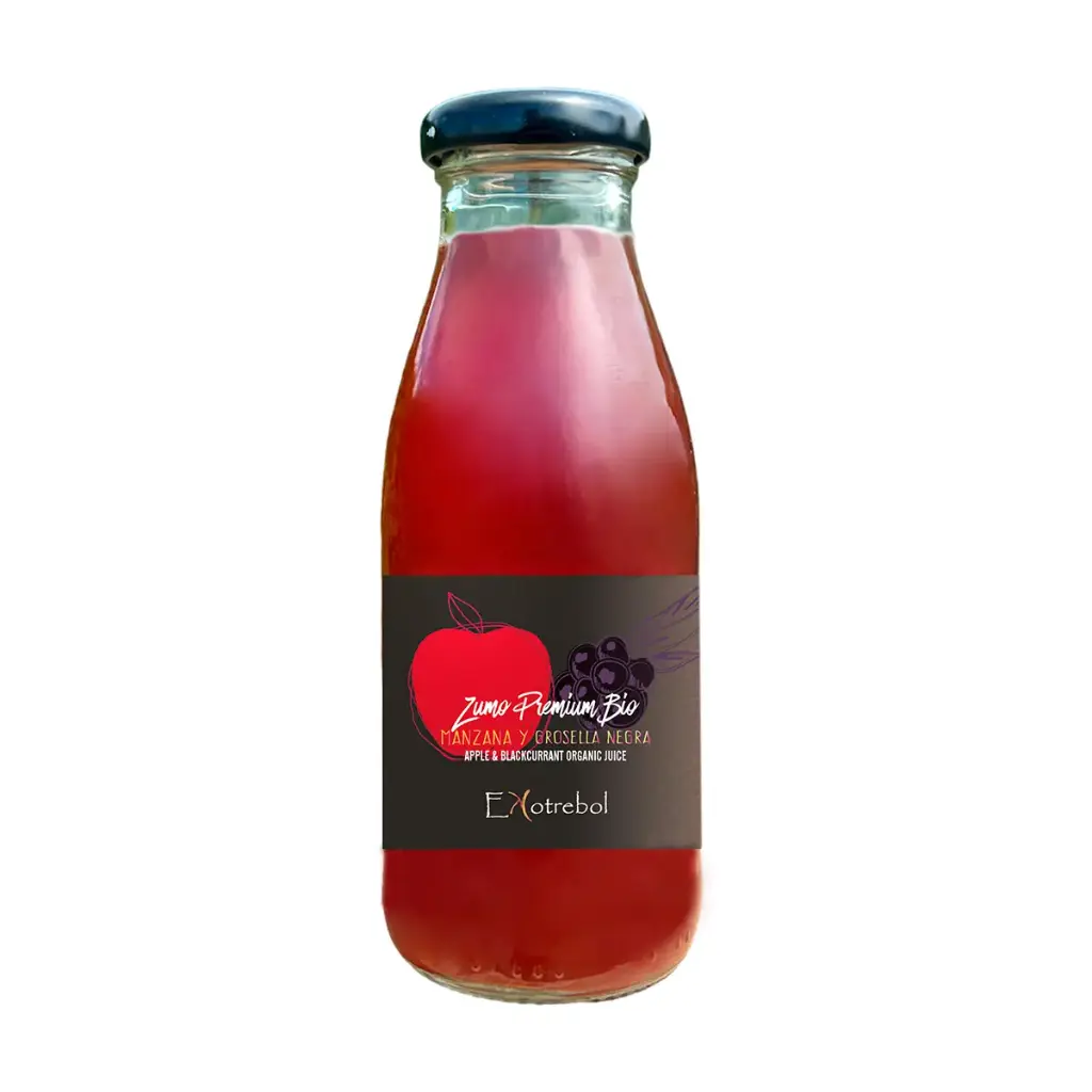ZUMO DE MANZANA Y GROSELLA NEGRA BIO 250ML EKOTREBOL
