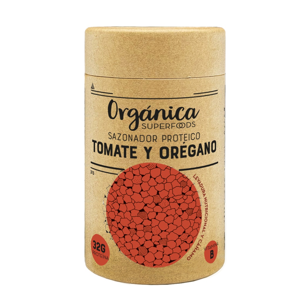 SAZONADOR PROTEICO TOMATE Y OREGANO 50G ORGANICA SUPERFOOD