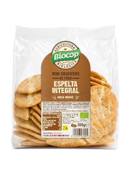 MINI CRACKER DE ESPELTA INTEGRAL 200G BIOCOP 