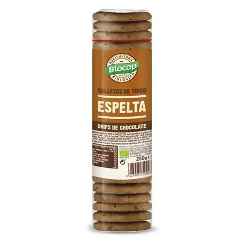 COOKIES DE ESPELTA CON CHOCOLATE Y AVELLANAS BIOCOP