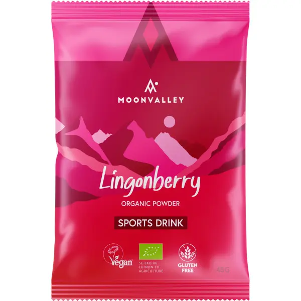 BEBIDA DEPORTIVA EN POLVO ARÁNDANOS ROJOS 45G MOONVALLEY