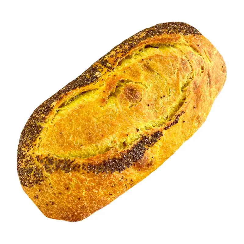 PAN OVAL ESPELTA CÚRCUMA Y CHÍA 500G ECOHORNO